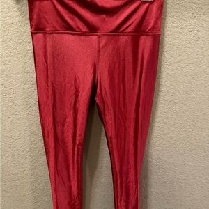 Athleta High Rise Red Performance Leggings Women’s Medium EUC